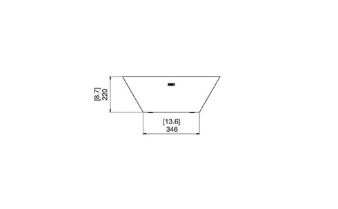 Ecosmart Fire Nova 600 Fire Pit - Bone Finish / Stainless Steel Burner - ESF.O.NOV.600.BO